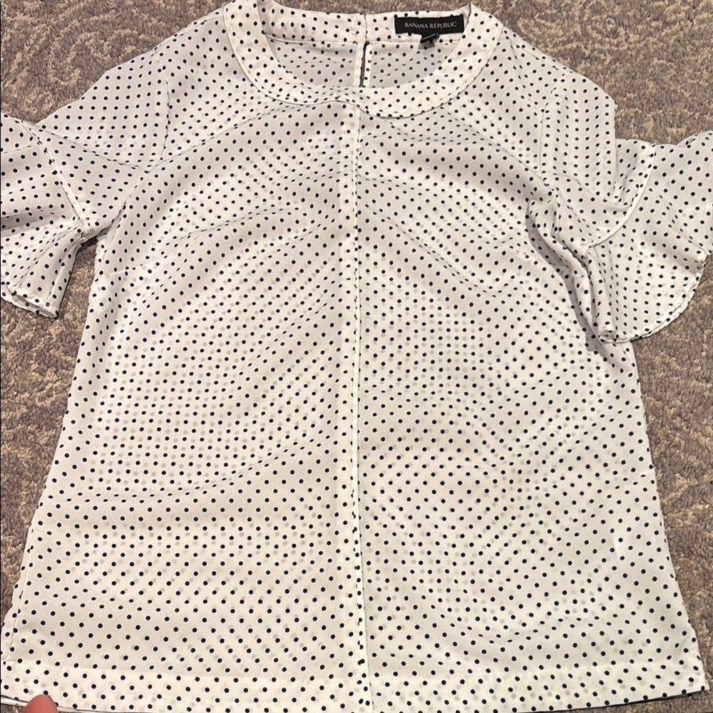 Black and White Polka Dot Top